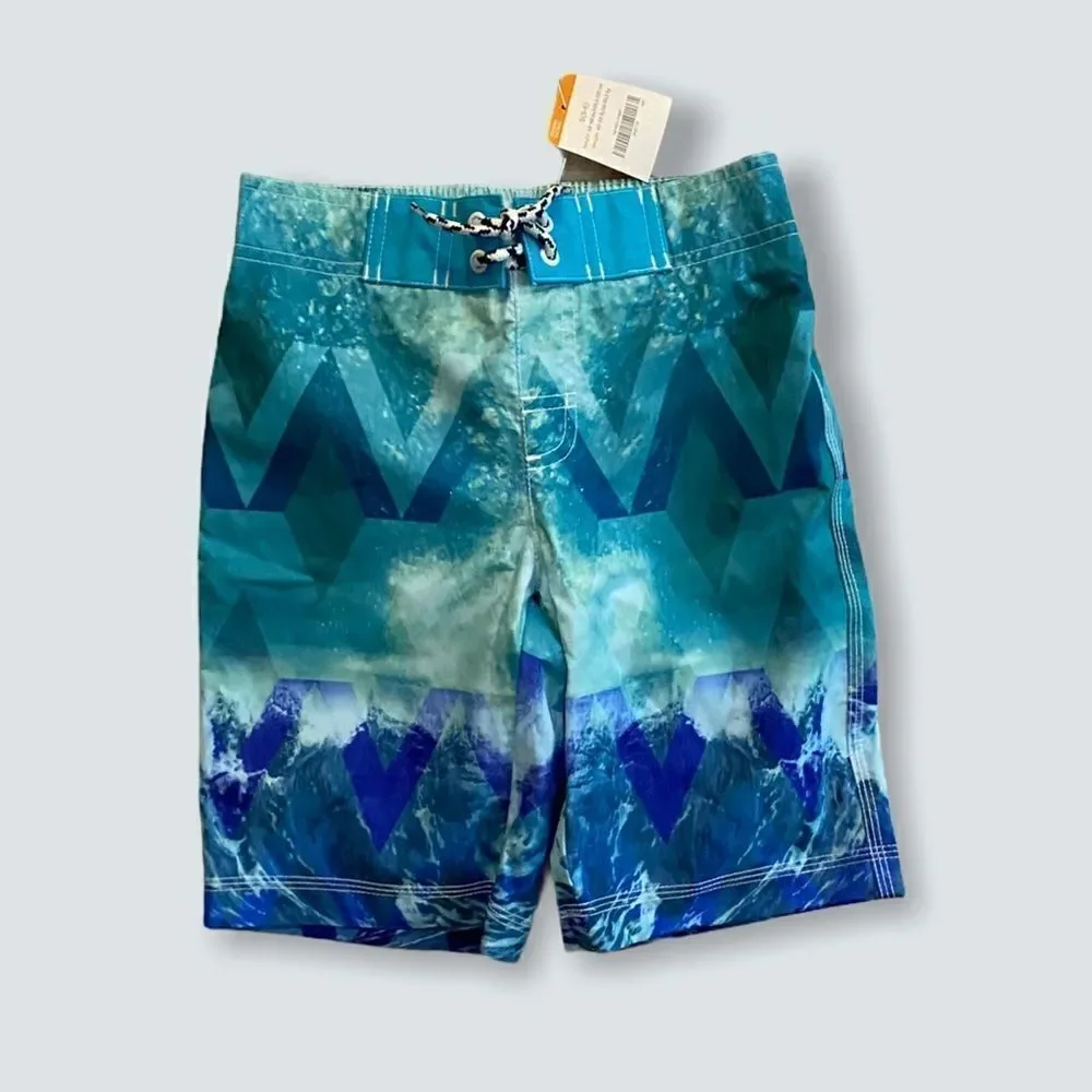 GYMBOREE | Blue | Waves Printed Swimtrunk